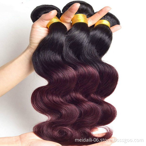 Hair Body Wave Hair Extensions, Wholesale Cheap Soft Body Style Wave Color Ombre Hair Bundles